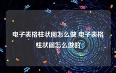 电子表格柱状图怎么做 电子表格柱状图怎么做的