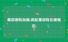 莆田潮鞋加盟(高配莆田鞋在哪里买)
