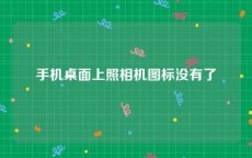 手机桌面上照相机图标没有了