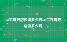 30平母婴店投资多少钱(30平方母婴店要多少钱)