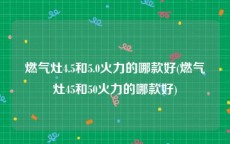 燃气灶4.5和5.0火力的哪款好(燃气灶45和50火力的哪款好)
