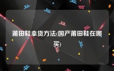 莆田鞋拿货方法(国产莆田鞋在哪买)