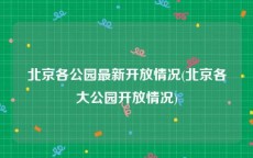 北京各公园最新开放情况(北京各大公园开放情况)