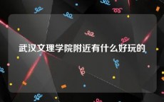 武汉文理学院附近有什么好玩的