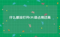 什么都没打开CPU却占用过高