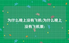 为什么晚上没有飞机(为什么晚上没有飞机票)