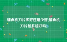 辅食机刀片多好还是少好(辅食机刀片越多越好吗)