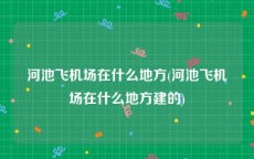 河池飞机场在什么地方(河池飞机场在什么地方建的)