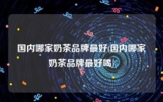 国内哪家奶茶品牌最好(国内哪家奶茶品牌最好喝)