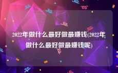 2022年做什么最好做最赚钱(2022年做什么最好做最赚钱呢)