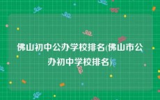 佛山初中公办学校排名(佛山市公办初中学校排名)