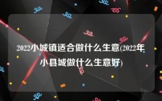 2022小城镇适合做什么生意(2022年小县城做什么生意好)