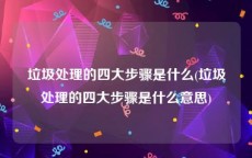 垃圾处理的四大步骤是什么(垃圾处理的四大步骤是什么意思)