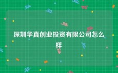深圳华真创业投资有限公司怎么样