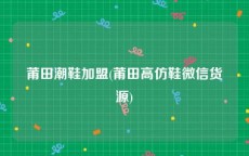 莆田潮鞋加盟(莆田高仿鞋微信货源)