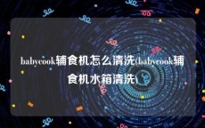 babycook辅食机怎么清洗(babycook辅食机水箱清洗)