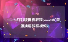vivox23幻彩版拆机教程(vivox23幻彩版换屏教程视频)