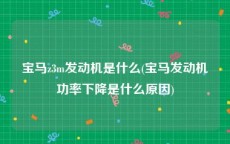 宝马z3m发动机是什么(宝马发动机功率下降是什么原因)