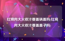 红烧肉大火收汁要盖锅盖吗(红烧肉大火收汁要盖盖子吗)