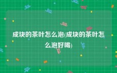 成块的茶叶怎么泡(成块的茶叶怎么泡好喝)