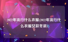 2022年流行什么衣服(2022年流行什么衣服女款冬装)