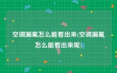 空调漏氟怎么能看出来(空调漏氟怎么能看出来呢)