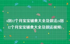 6到12个月宝宝辅食大全及做法(6到12个月宝宝辅食大全及做法视频)