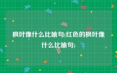 枫叶像什么比喻句(红色的枫叶像什么比喻句)