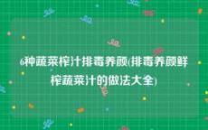 6种蔬菜榨汁排毒养颜(排毒养颜鲜榨蔬菜汁的做法大全)