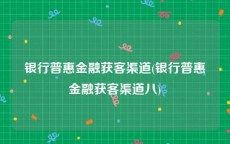 银行普惠金融获客渠道(银行普惠金融获客渠道八)