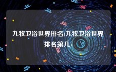 九牧卫浴世界排名(九牧卫浴世界排名第几)