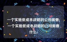 一个实施低成本战略的公司需要(一个实施低成本战略的公司需要什么)