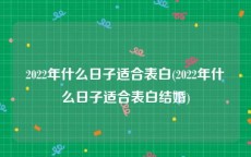 2022年什么日子适合表白(2022年什么日子适合表白结婚)