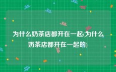 为什么奶茶店都开在一起(为什么奶茶店都开在一起的)