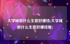 大学城做什么生意好赚钱(大学城做什么生意好赚钱呢)