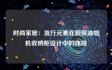 时尚家居：流行元素在厨房油烟机收纳柜设计中的体现