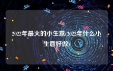 2022年最火的小生意(2022年什么小生意好做)