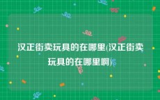 汉正街卖玩具的在哪里(汉正街卖玩具的在哪里啊)