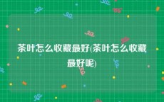 茶叶怎么收藏最好(茶叶怎么收藏最好呢)