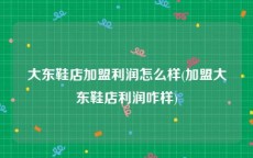 大东鞋店加盟利润怎么样(加盟大东鞋店利润咋样)