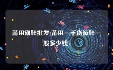 莆田潮鞋批发(莆田一手货源鞋一般多少钱)