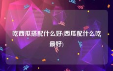 吃西瓜搭配什么好(西瓜配什么吃最好)
