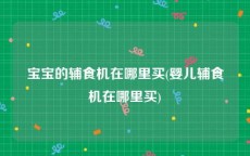 宝宝的辅食机在哪里买(婴儿辅食机在哪里买)