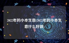 2022年的小本生意(2022年的小本生意什么好做)