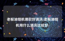 老板油烟机哪款好清洗(老板油烟机用什么清洗比较好)