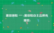 莆田潮鞋 *** (莆田鞋自主品牌有哪些)