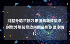 别墅外墙装修效果图最新款喷漆(别墅外墙装修效果图最新款喷漆图片)
