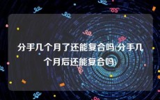 分手几个月了还能复合吗(分手几个月后还能复合吗)