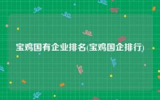 宝鸡国有企业排名(宝鸡国企排行)