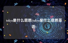 tokyo是什么意思(tokyo是什么意思英语)